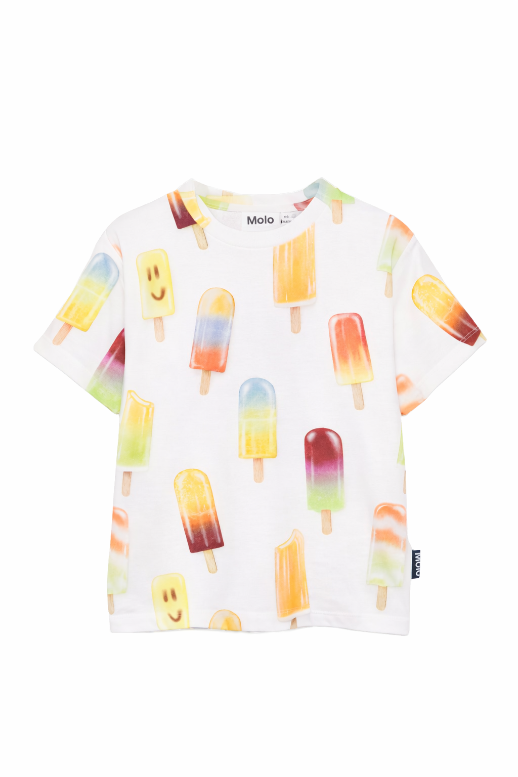 T-shirt per bambino Molo bianco con girocollo 1S26A213 9562 MOLO KIDS