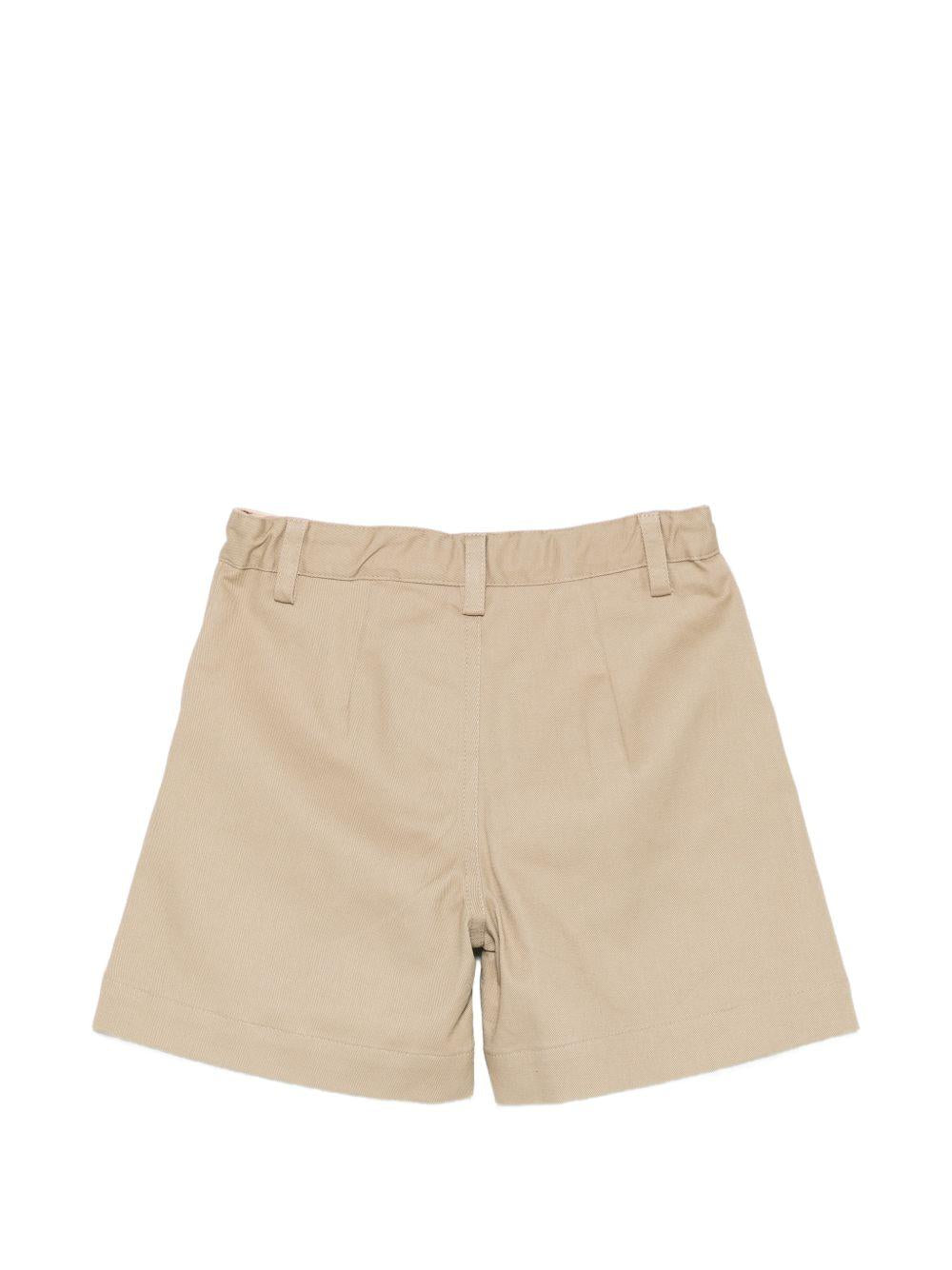 Shorts per bambino Roberto Cavalli Kids beige con toppa monogramma CBP26085BE MARRONE D. ROBERTO CAVALLI KIDS