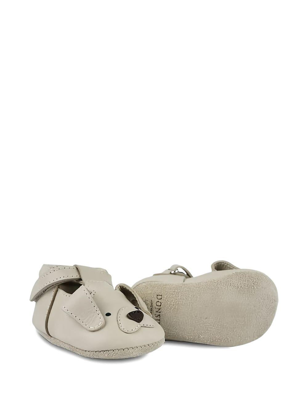 Sneakers per neonati Donsje beige con design a forma di cagnolino 1003011 PU007 DONSJE