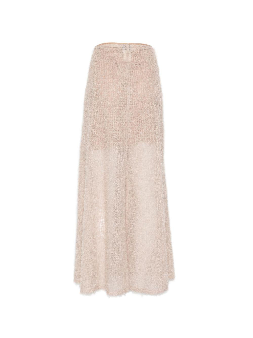Gonna da donna Alysi beige con cintura in vita 116027 P6225 PTL ALYSI