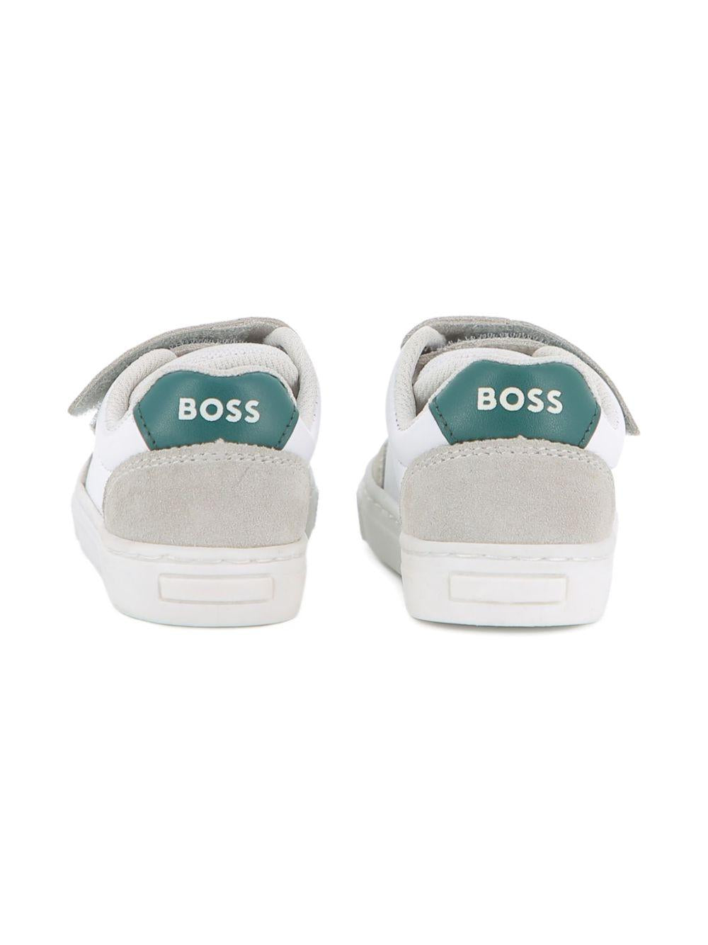 Sneakers per bambino Boss Kids bianche con chiusura a strappo J52826 10P BOSS KIDS