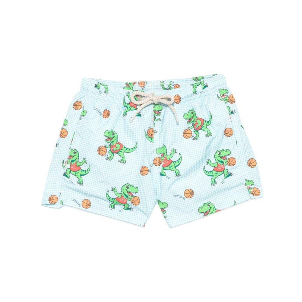 Costume per bambino MC2 Saint Barth Kids azzurro con motivo dinosauri JEA0004 02027L MC2 ST. BARTH KIDS