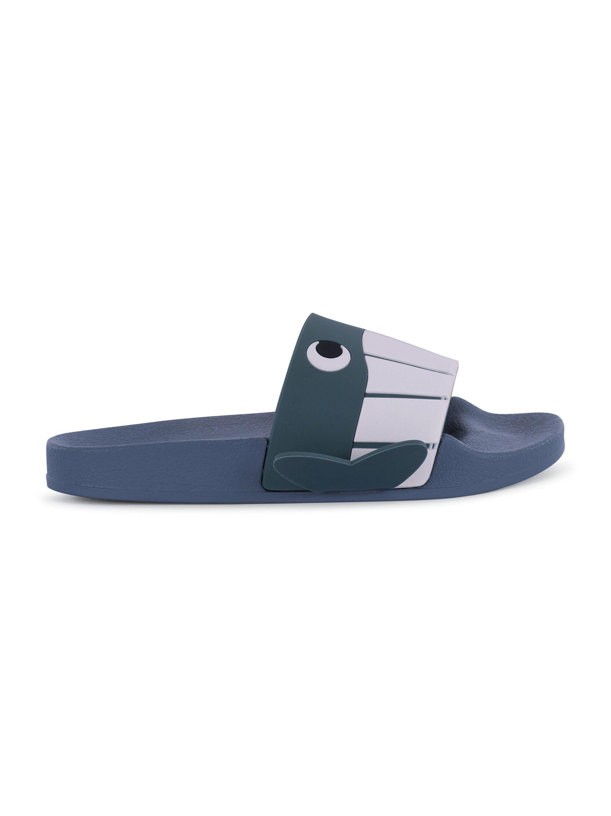 Ciabatte per bambino Stella McCartney Kids blu con motivo balena TY0Q76 Z2948 61G STELLA McCARTNEY KIDS