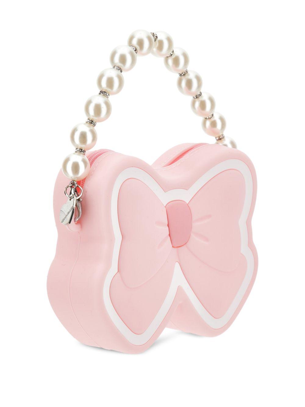 Borsa a mano per bambina Monnalisa rosa con design farfalla 39G000 7065 0090 MONNALISA KIDS