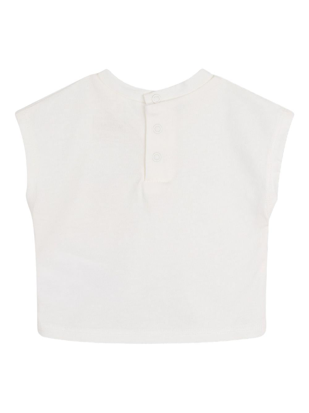 Tuta sportiva per neonata Michael Kors Kids bianco con stampa logo all-over R30548 190 MICHAEL KORS KIDS