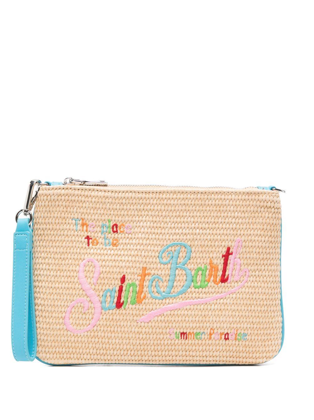 Pochette Parisienne MC2 Saint Barth beige con ricamo logo multicolor PAR0021 02737L MC2 ST. BARTH KIDS