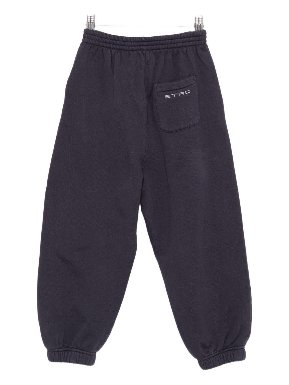 Pantaloni sportivi per bambino ETRO Kids blu con logo ricamato GX6P90 Z3333 667 ETRO KIDS