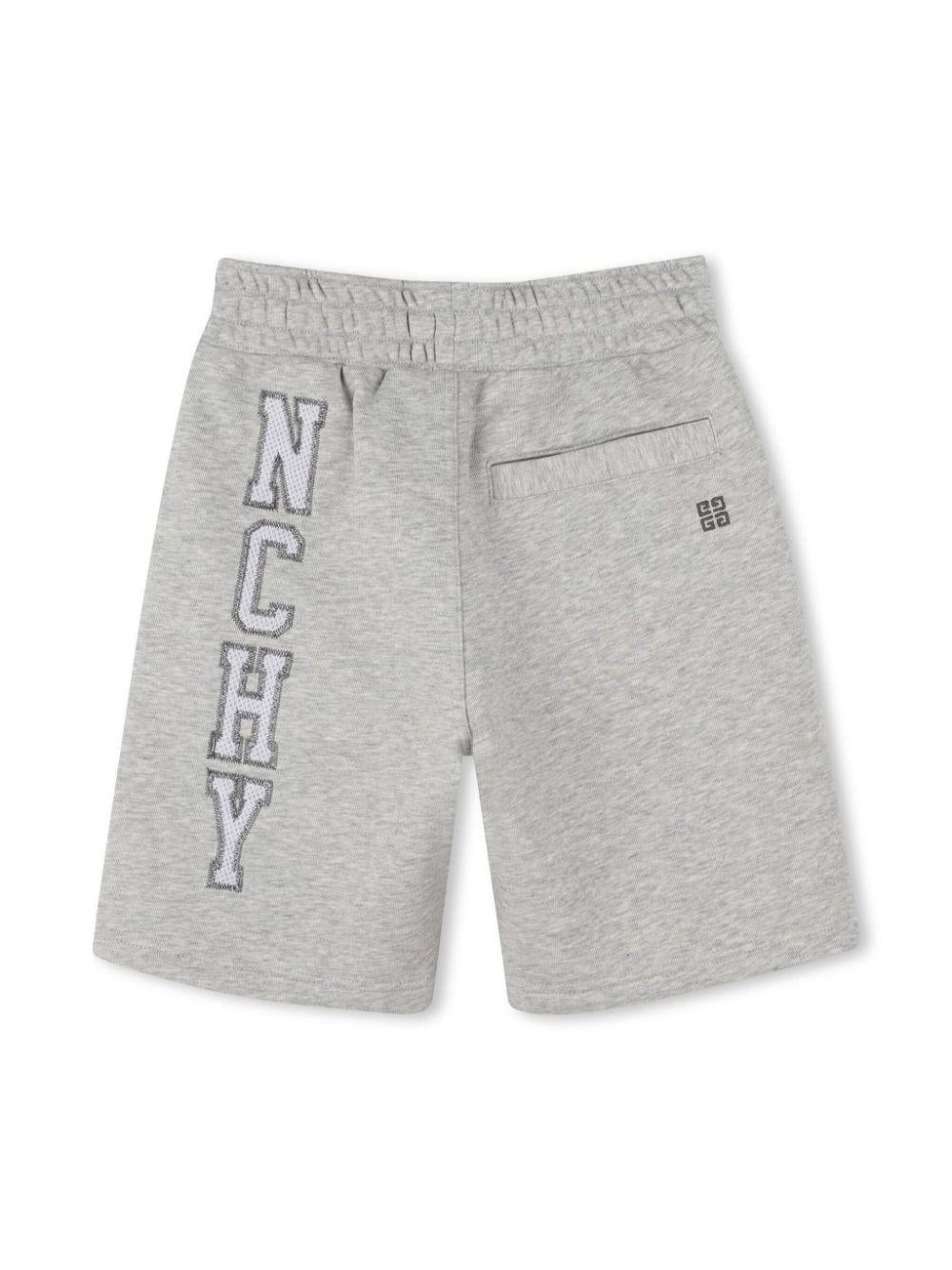 Shorts con ricamo per bambino Givenchy Kids grigio con trama effetto lana H30714 A01 GIVENCHY KIDS