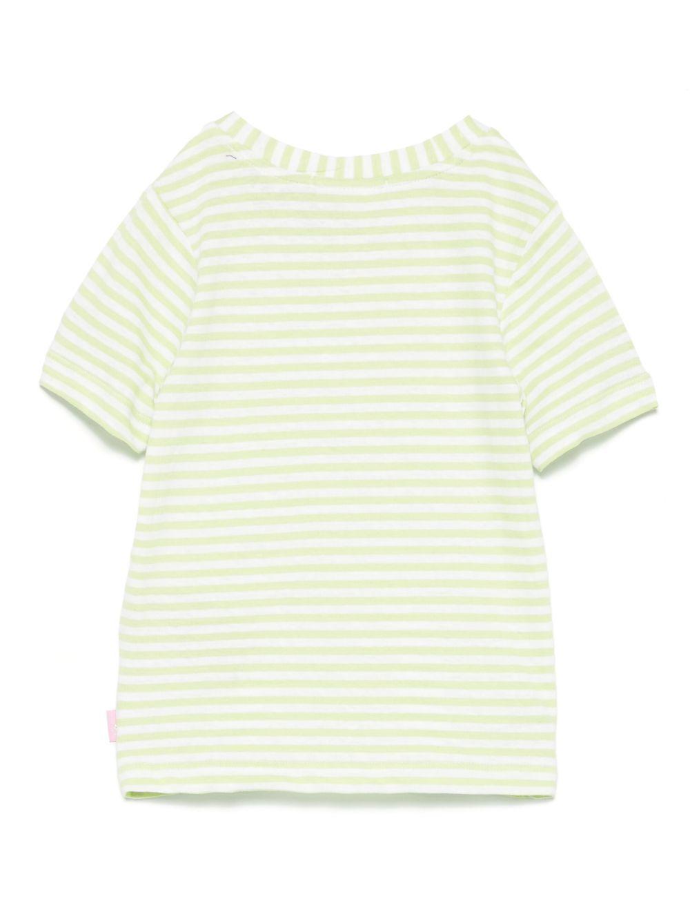 T-shirt per bambina Scotch & Soda Kids verde a righe 179362 324 SCOTCH&SODA