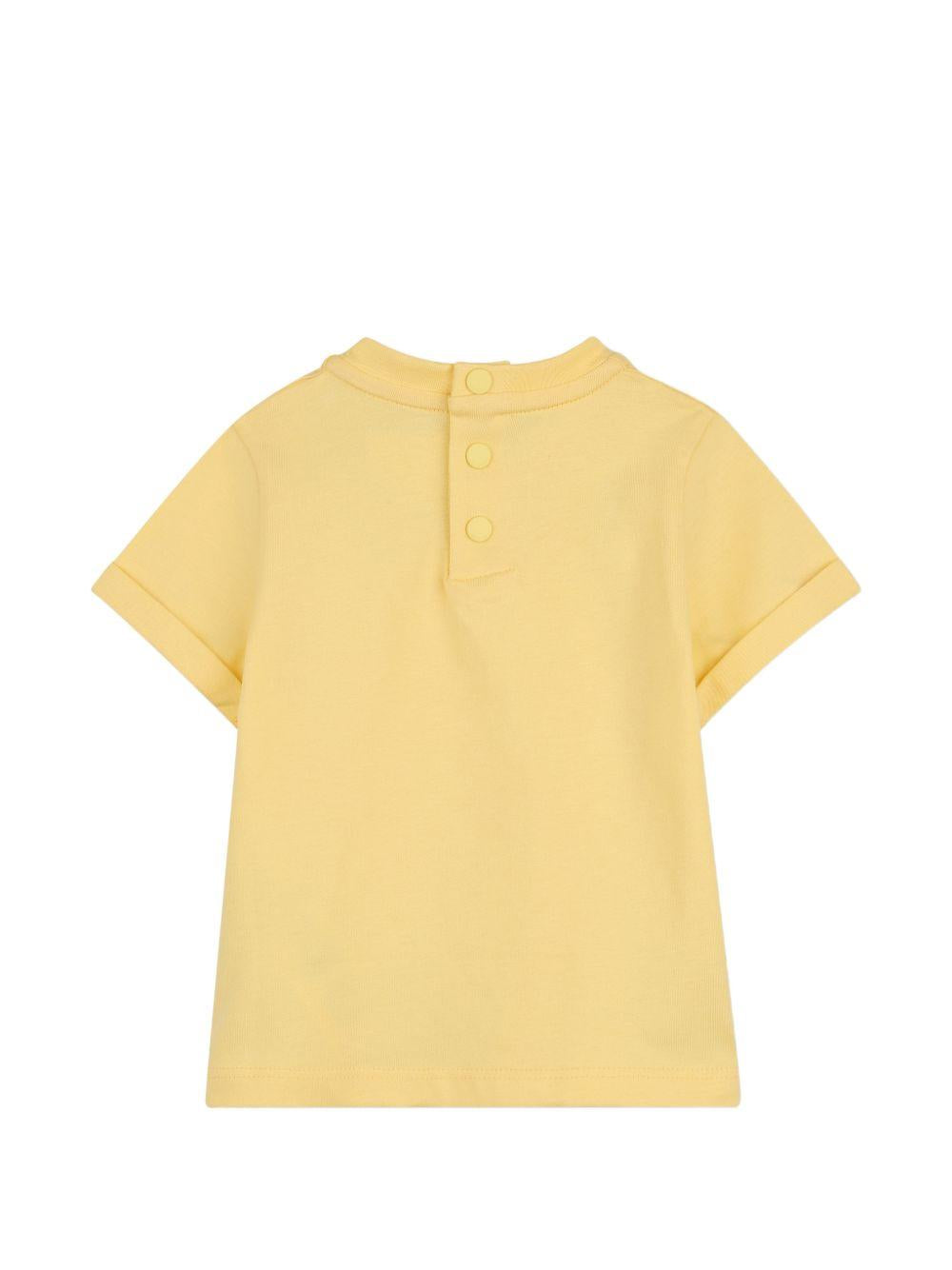 T-shirt per neonato Givenchy Kids gialla con ricamo logo H31230 524 GIVENCHY KIDS