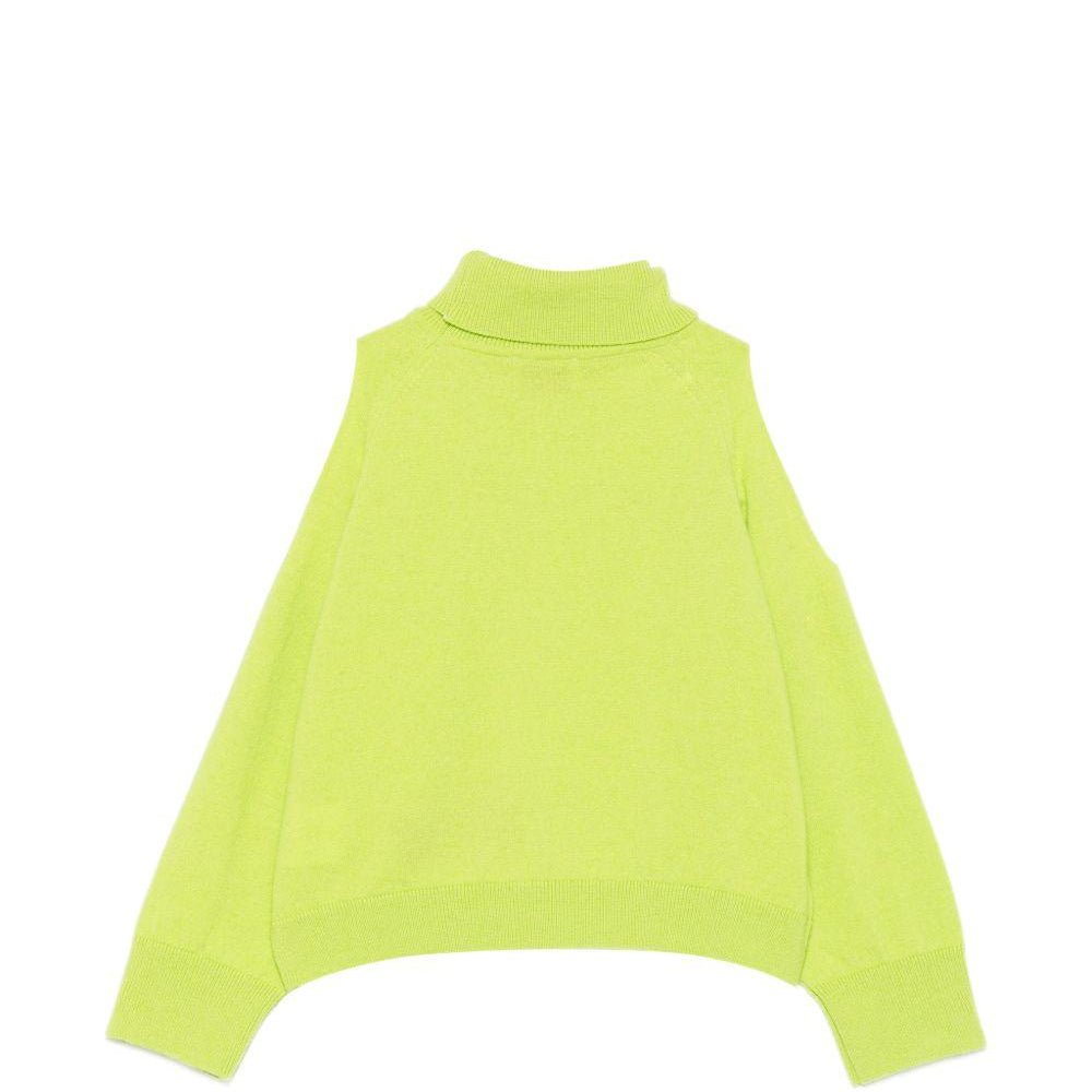 Maglione per bambina Emilio Pucci Kids verde con logo ricamato sul davanti PZ9A00 Z2362 784 EMILIO PUCCI KIDS