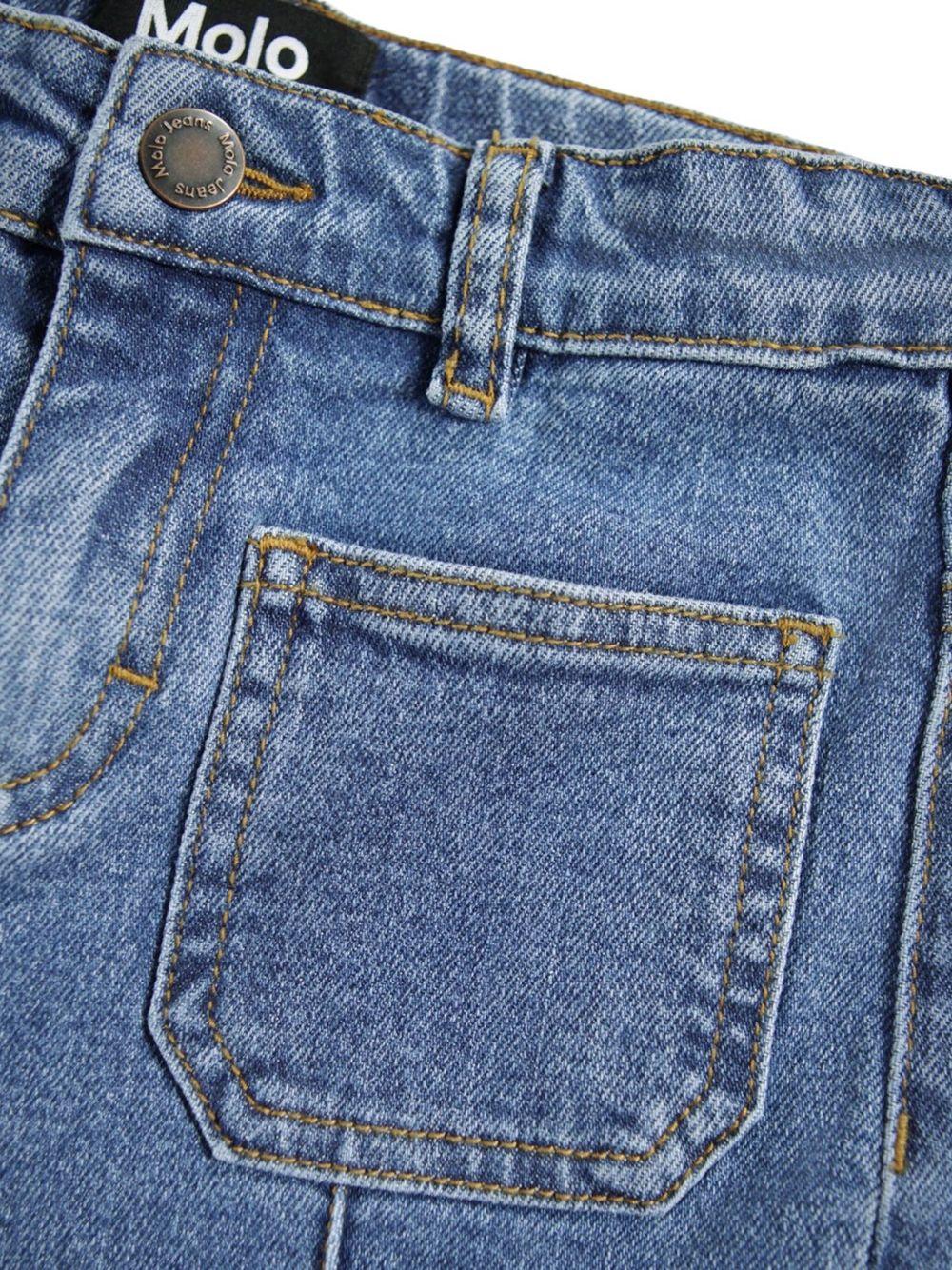 Jeans per bambina Molo Adina in denim con tasche frontali applicate 2W25I114 5377 MOLO