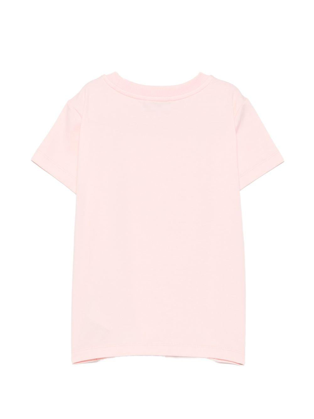 T-shirt per bambina Moschino Kids rosa con stampa Teddy Bear HIM06KLBA11 50209 MOSCHINO KIDS