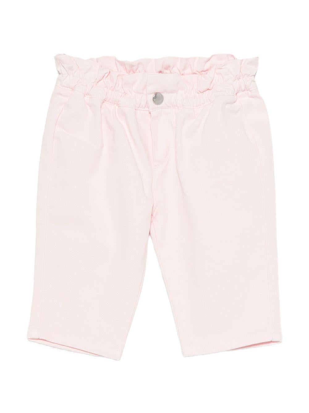 Pantaloni per neonata Missoni Kids rosa con ricamo a zigzag MZ6030 Z3702 52E MISSONI KIDS