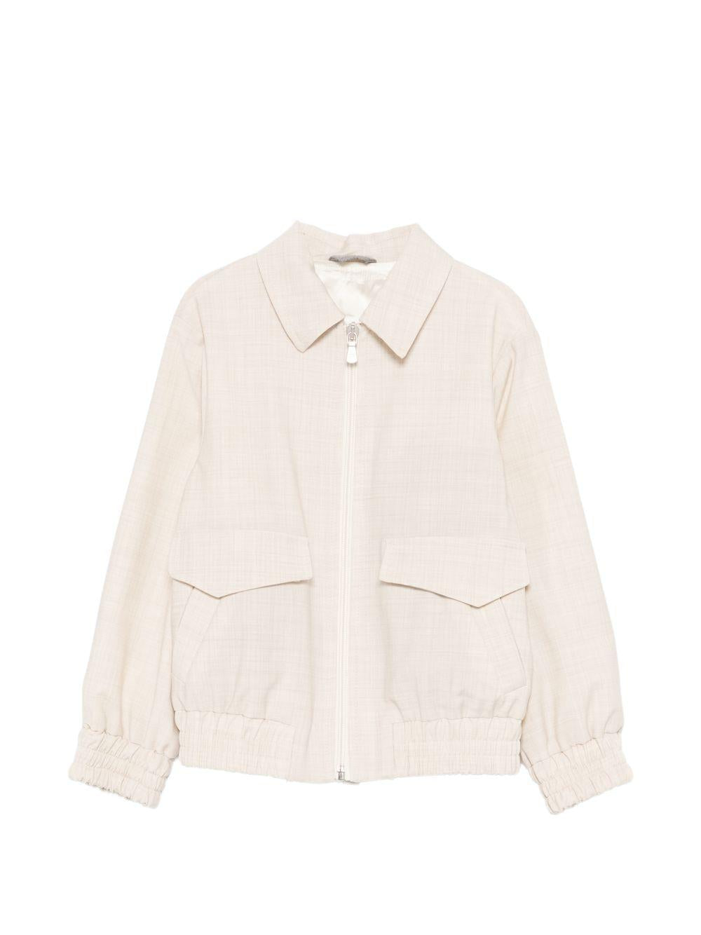 Giacca per bambino Eleventy Kids beige con colletto a punta EY2P47 I0315 107 ELEVENTY KIDS