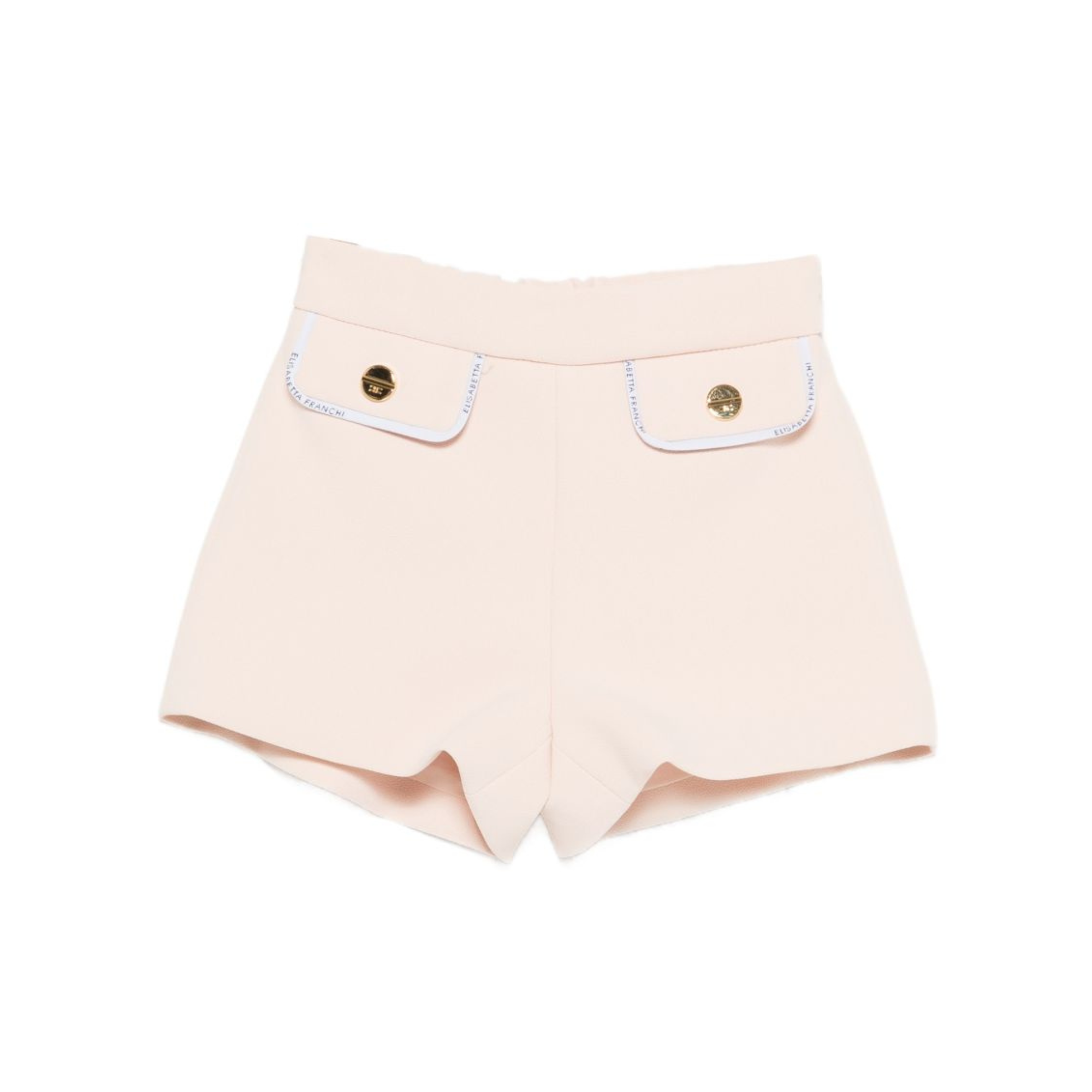 Shorts per neonata Elisabetta Franchi la Mia Bambina rosa chiaro con tasche ad aletta EGBE0270GA022 C145 ElISABETTA FRANCHI KIDS