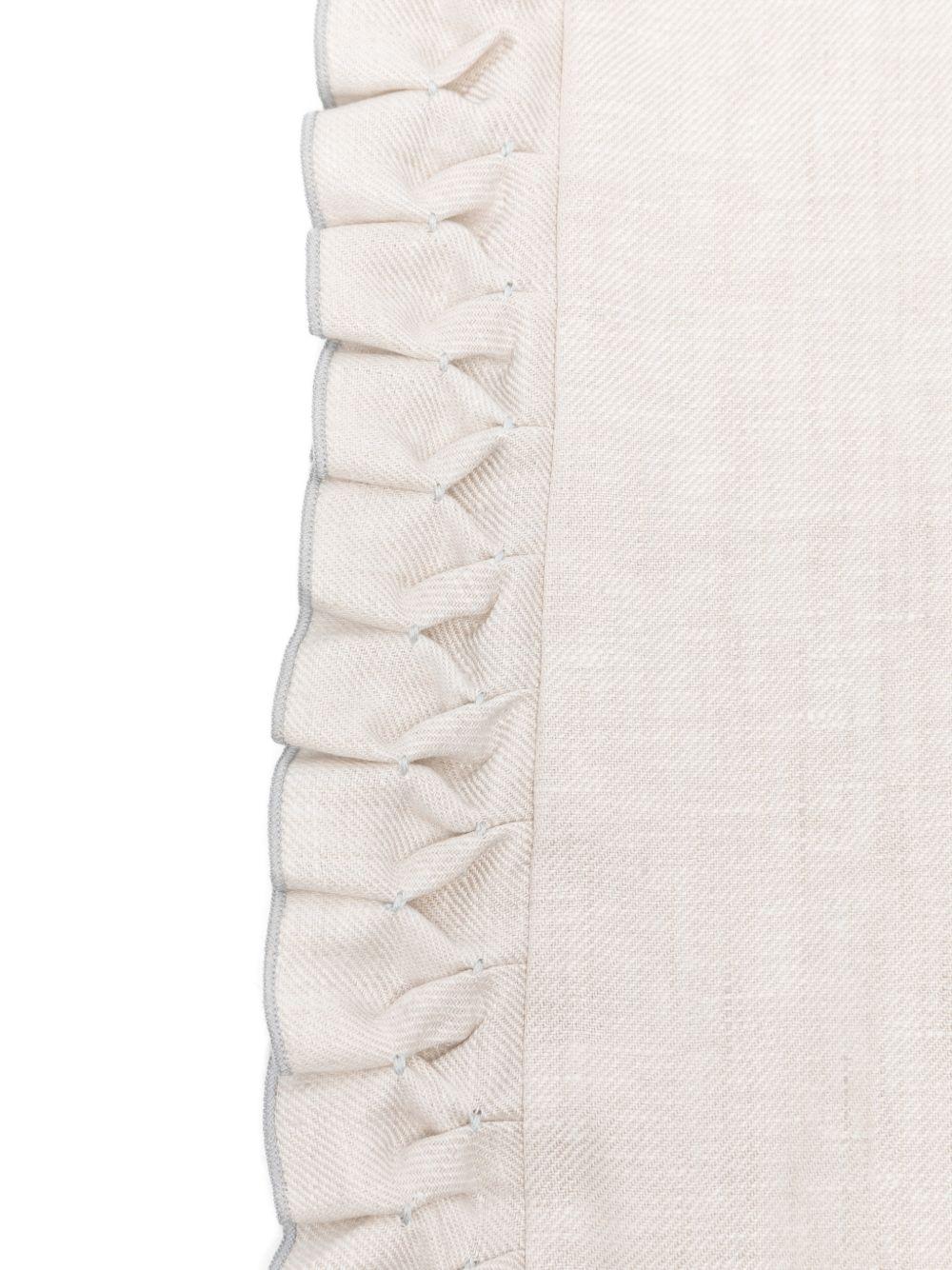 Coperta per neonati La Stupenderia beige con bordo arricciato 2CBCO50 D12AZZ LA STUPENDERIA