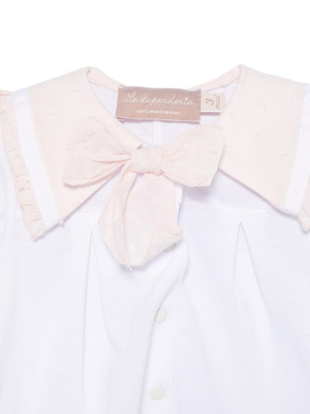 Tutina per neonata La Stupenderia bianca con dettaglio fiocco 2TBTT56 U40 LA STUPENDERIA