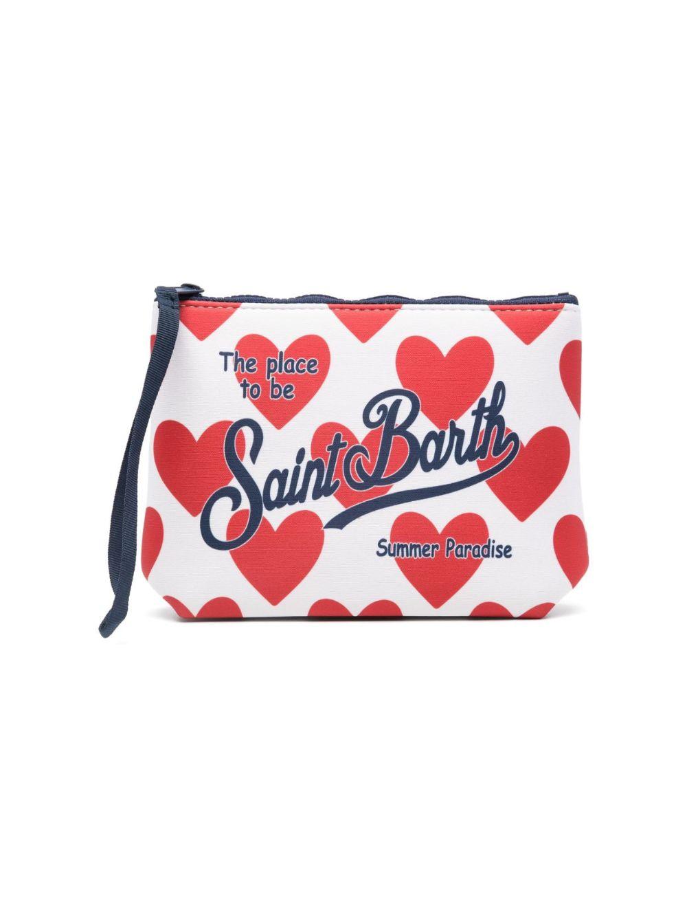 Pochette Aline MC2 Saint Barth bianca con stampa cure all-over ALIN001 09405L MC2 ST. BARTH KIDS