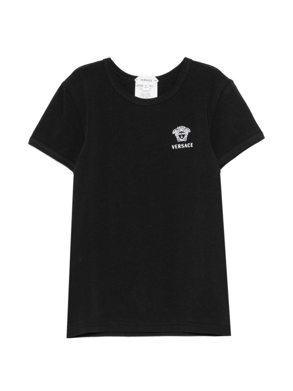 Set di due t-shirt per bambino Versace Kids bianco e nero con motivo Medusa 10252451A18280 2W020 VERSACE KIDS