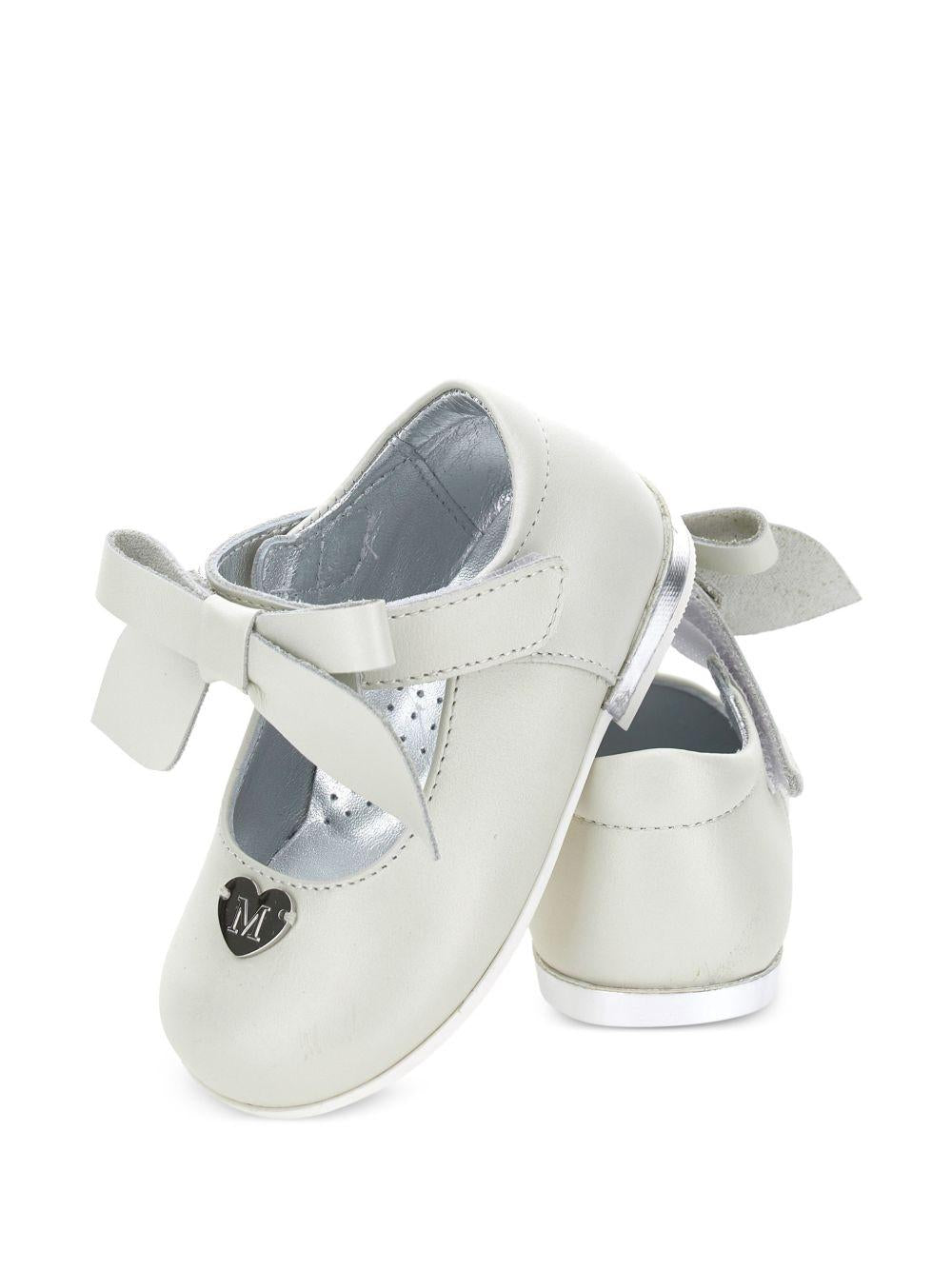Ballerine per bambina Monnalisa Kids bianche con applicazione fiocco 83H000 8777 0001 MONNALISA KIDS