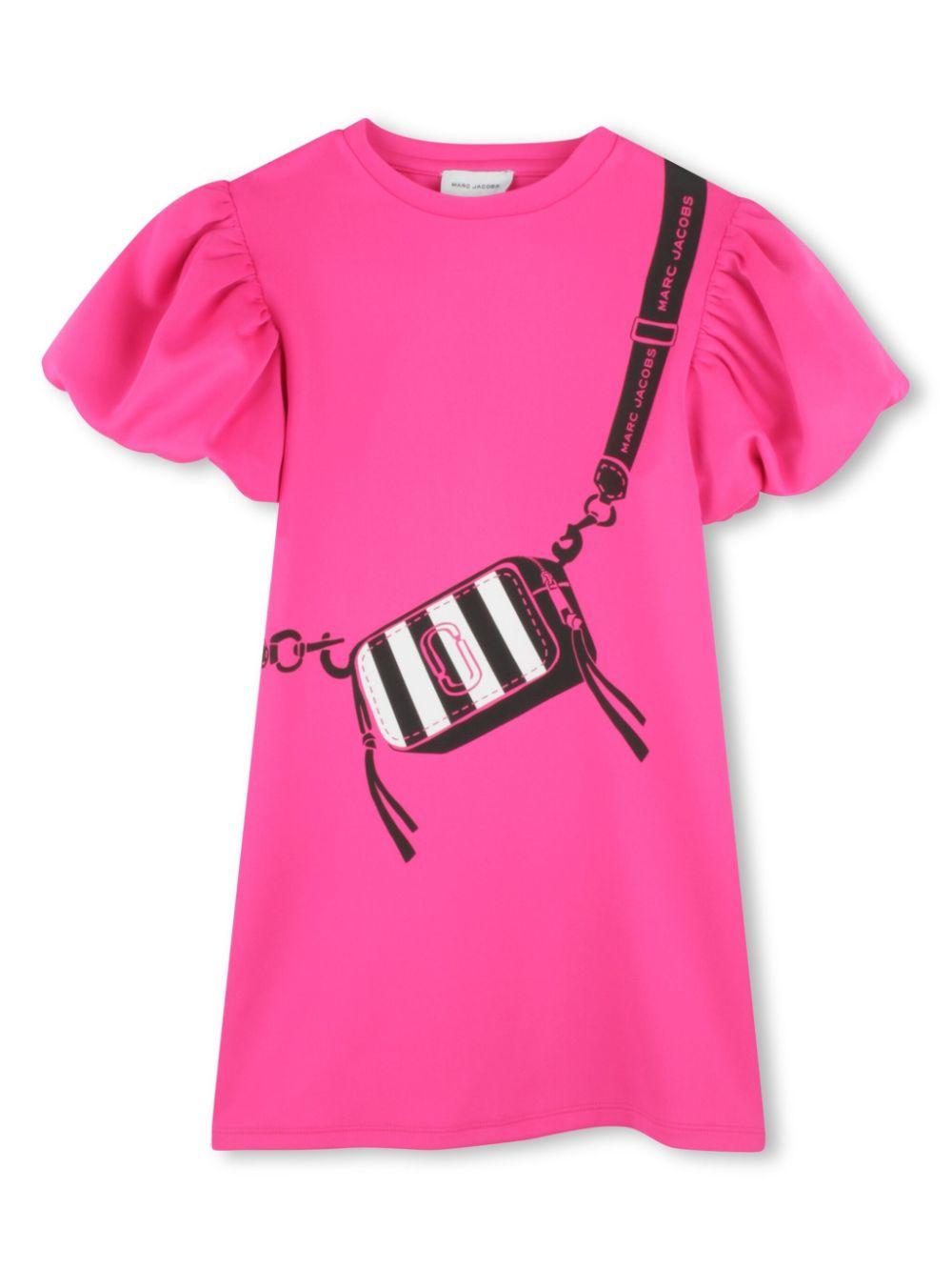 Abito con stampa Snapshot per bambina Marc Jacobs Kids fucsia W60496 47M THE MARC JACOBS KIDS