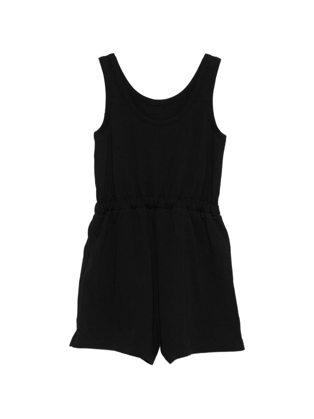 Abito per bambina Moschino Kids nero logo sul davanti HDT00KLAA51 60100 MOSCHINO KIDS