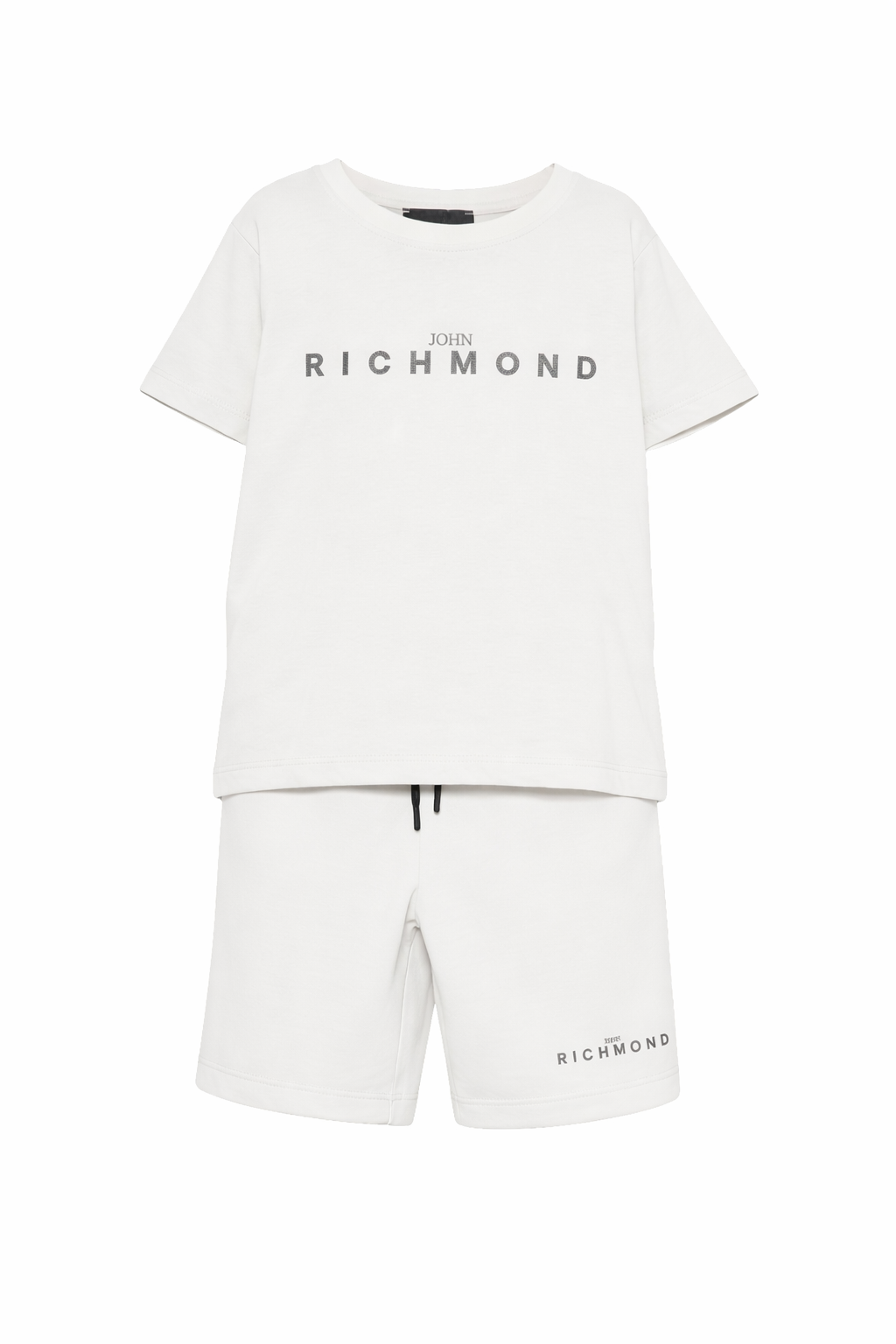 Set due pezzi per bambino John Richmond Junior grigio chiaro con dettaglio logo RBP26018CJ BLUE VAPOR JOHN RICHMOND JUNIOR