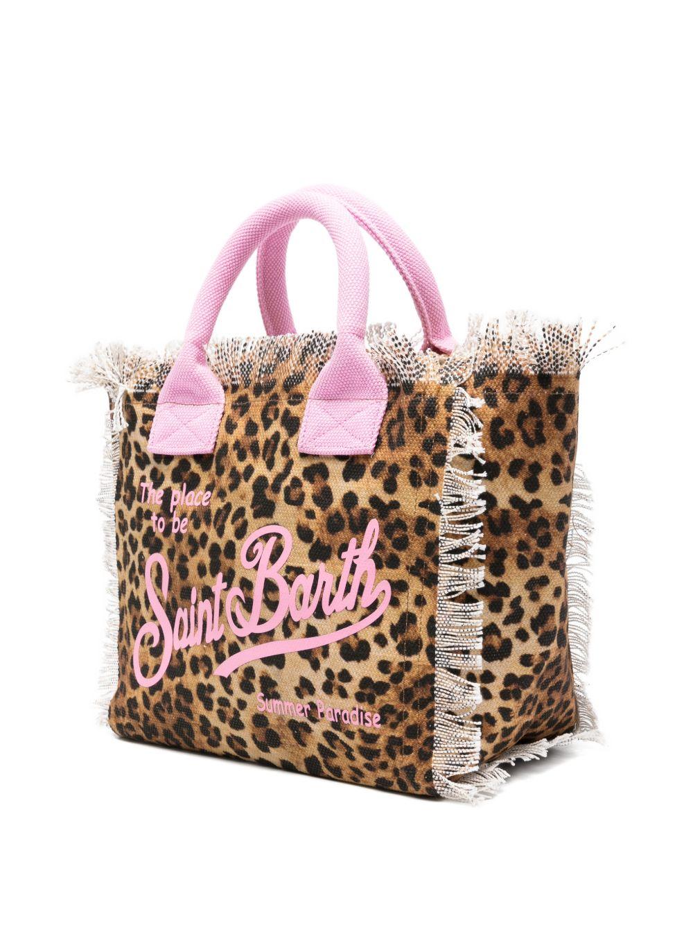 Borsa tote Colette MC2 Saint Barth animalier con manici rosa COL0001 02591L MC2 ST. BARTH KIDS