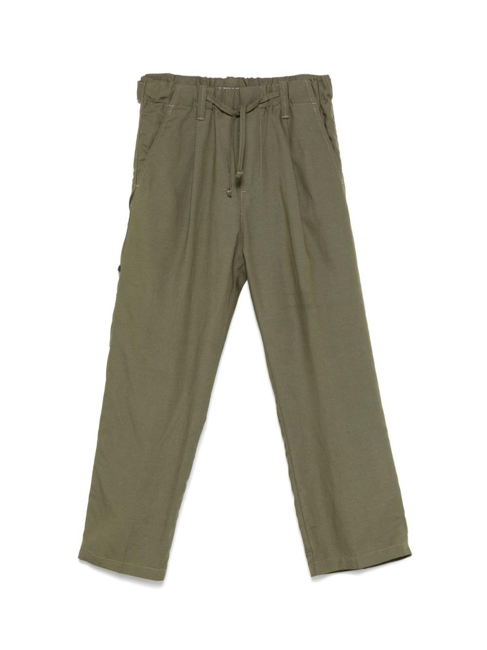 Pantaloni dritti per bambino Paolo Pecora Kids verde con coulisse PP4002 OLIVA PAOLO PECORA KIDS