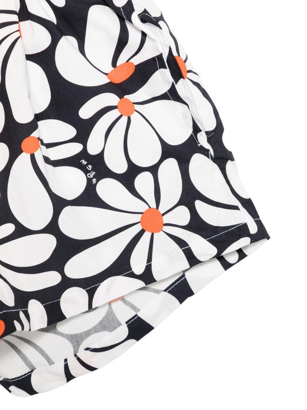 Shorts per bambina MSGM Kids multicolore con stampa floreale all-over S6MSJGSH077 001 MSGM KIDS