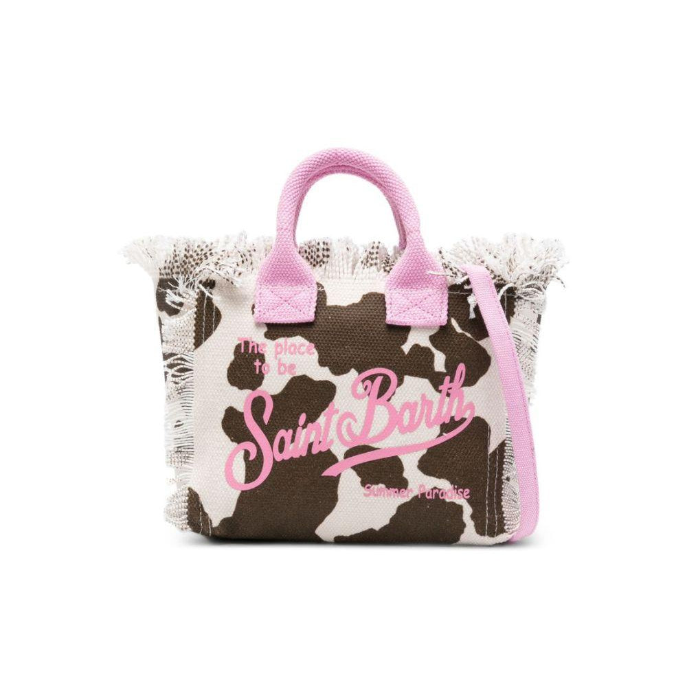Borsa Vanity Mini MC2 Saint Barth animalier con manici rosa VAMI001 00327L MC2 ST. BARTH KIDS