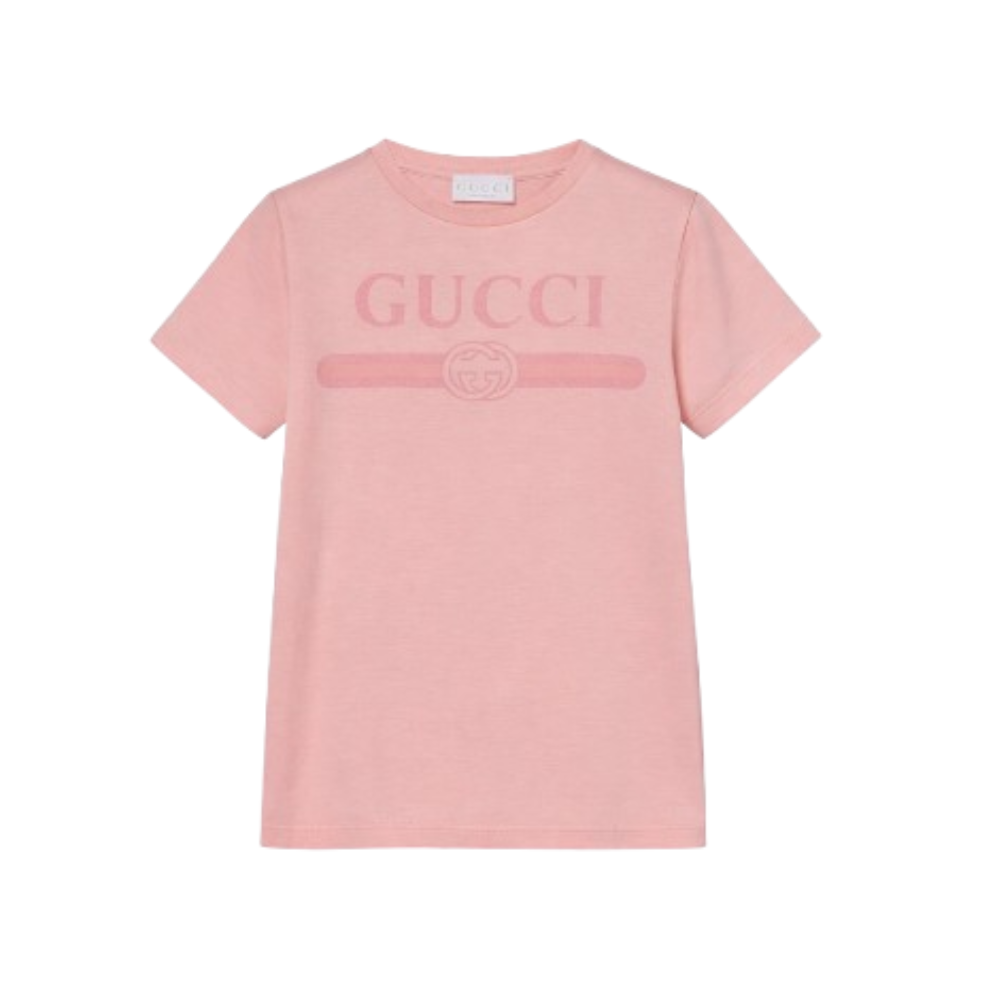 T-shirt per bambina Gucci Kids rosa con logo sul davanti 547559XJHO5 5967 GUCCI KIDS