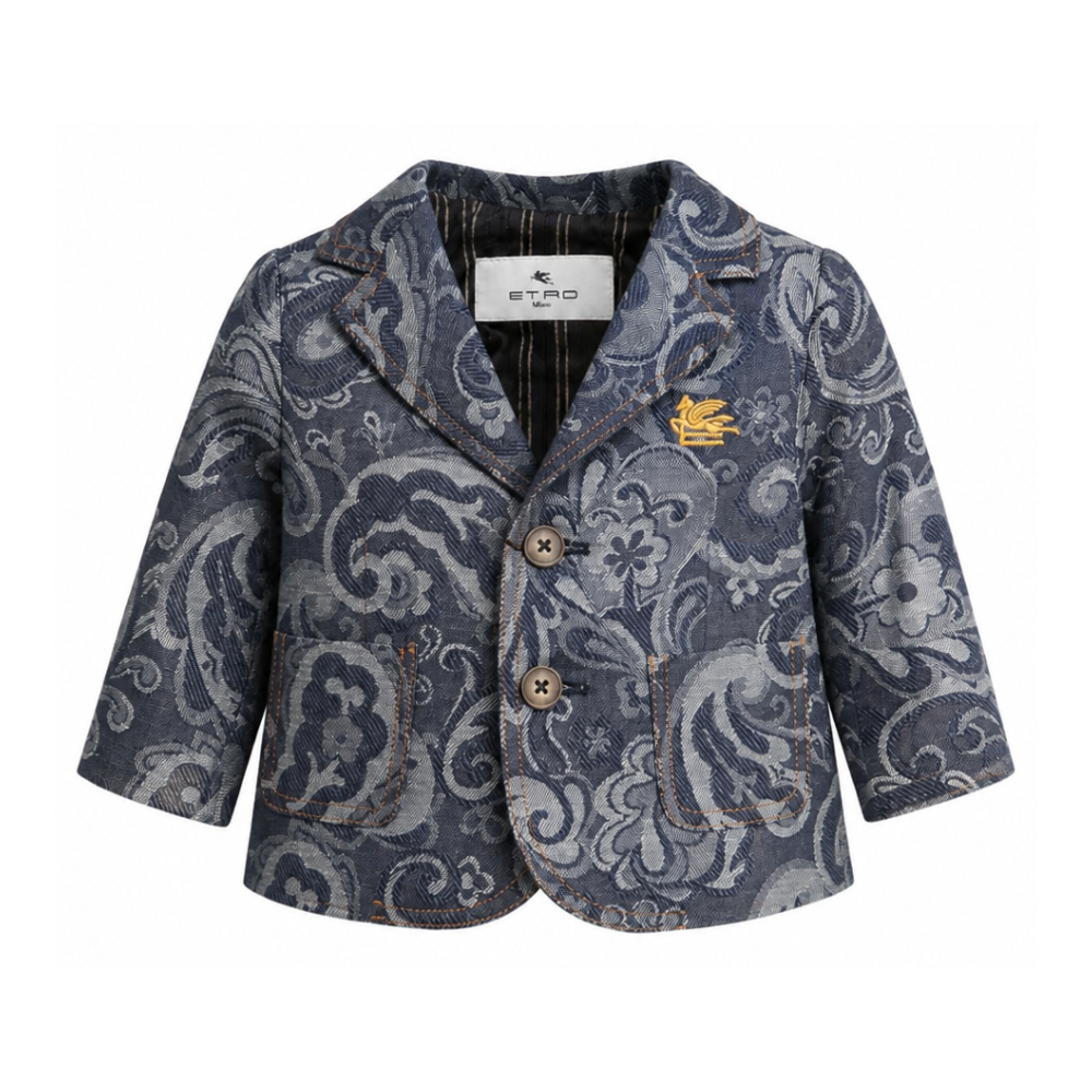 Giacca per neonato Etro Kids blu con stampa paisley GY2504 I0308 620 ETRO KIDS