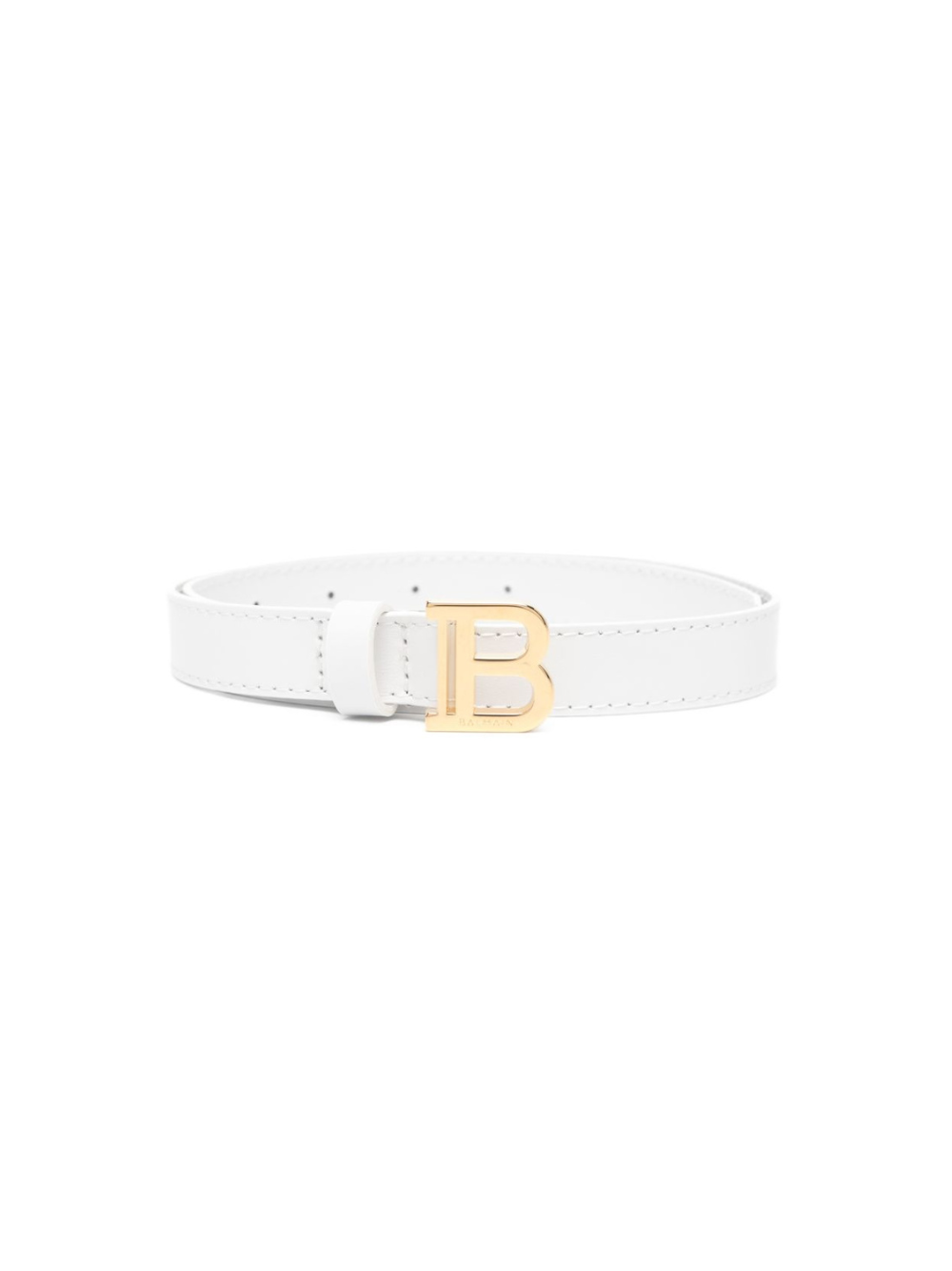 Cintura per bambina Balmain Kids bianca con fibbia logo BY0C01 Z1371 100OR BALMAIN KIDS
