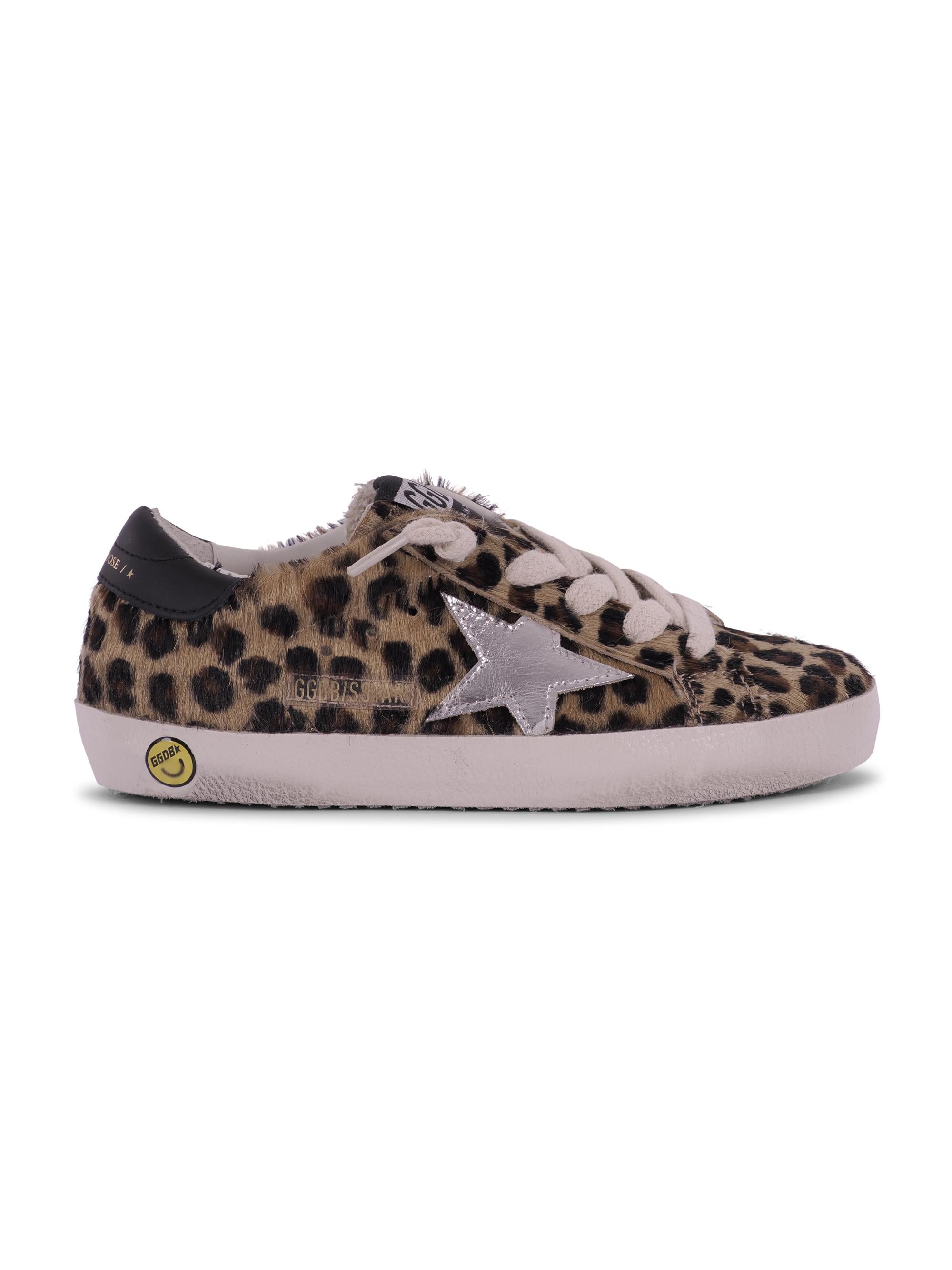 Sneakers per bambina Golden Goose Kids Super-star Classic With List marrone leopardate F00101F008025 55731 GOLDEN GOOSE KIDS