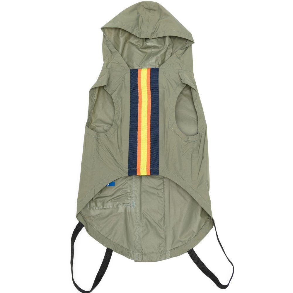 Impermeabile per cani K-Way Kids verde con motive a righe K8134WW V15 K-WAY KIDS