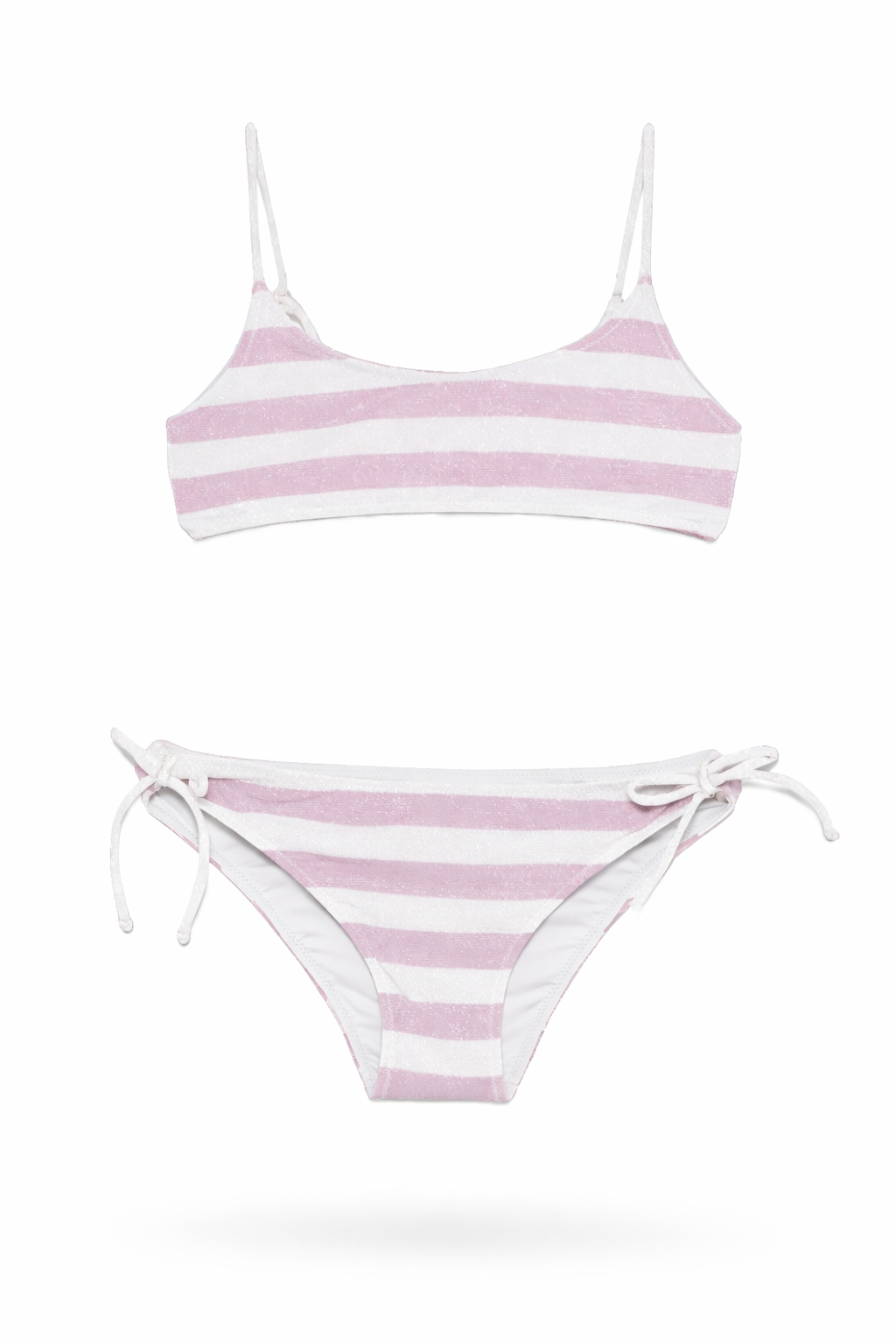 Set 2 pezzi costume da bagno per bambina MC2 Saint Barth Kids multicolore con motivo a righe JAI0001 00377L MC2 ST. BARTH KIDS