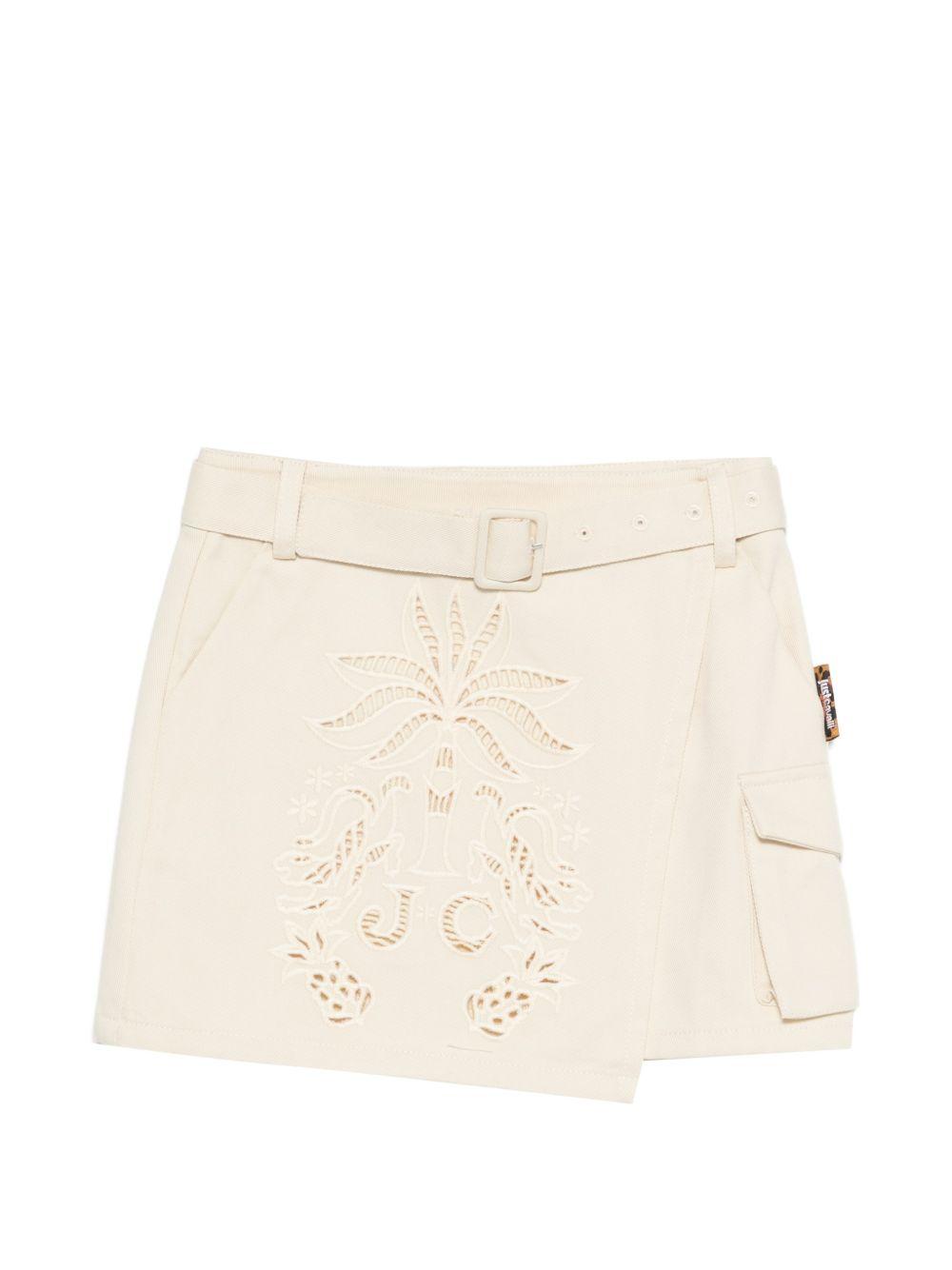Gonna per bambina Just Cavalli Kids beige con design cut-out JGP26133MG PRISTINE ROBERTO CAVALLI KIDS
