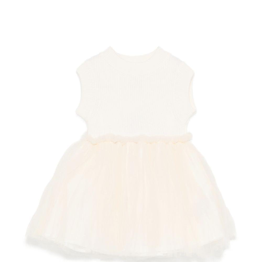Abito per neonata Donsje beige con ruches 4114500 00002 DONSJE KIDS