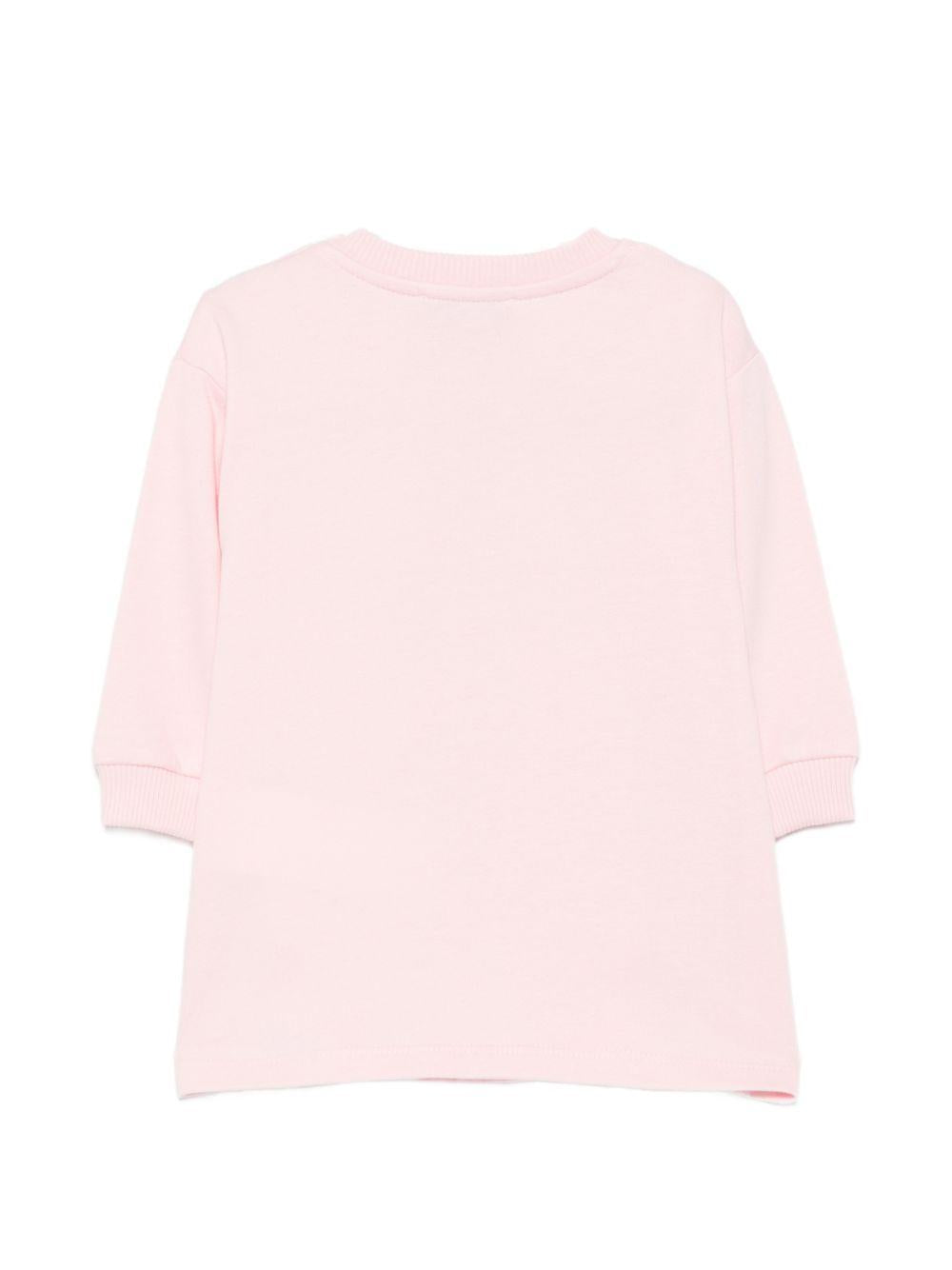 Abito per neonata Moschino Kids rosa con motivo Teddy Bear MBV0CVLCA40 50209 MOSCHINO KIDS
