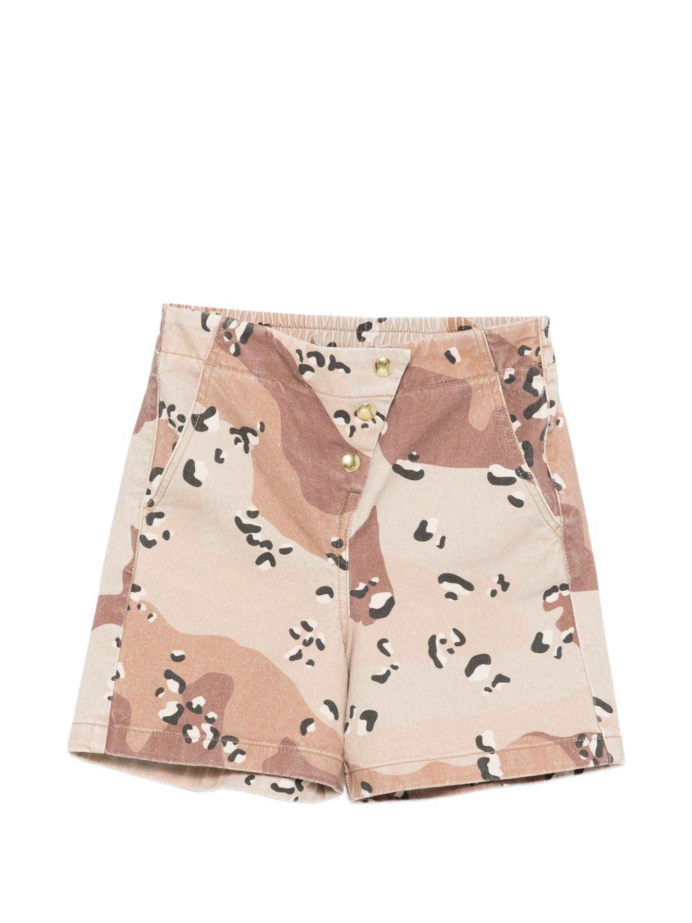 Shorts per bambina Douuod Kids multicolor con motivo camouflage DY6Q29 Z3843 108MA DOUUOD KIDS
