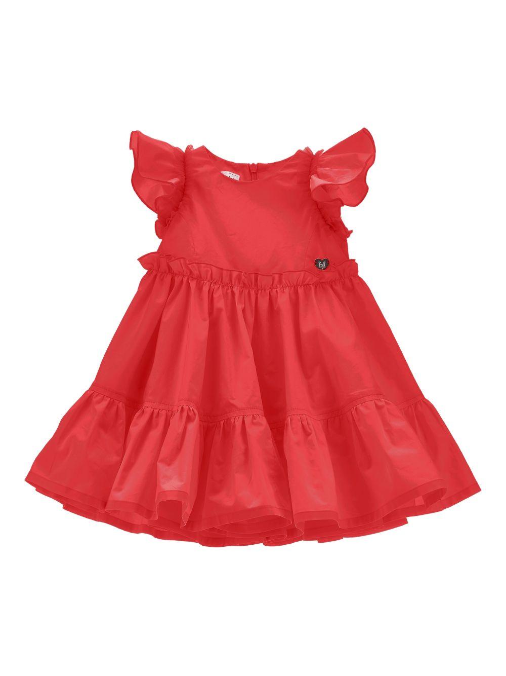 Abito per neonata Monnalisa rosso con ruches 37G903 7116 0044 MONNALISA KIDS