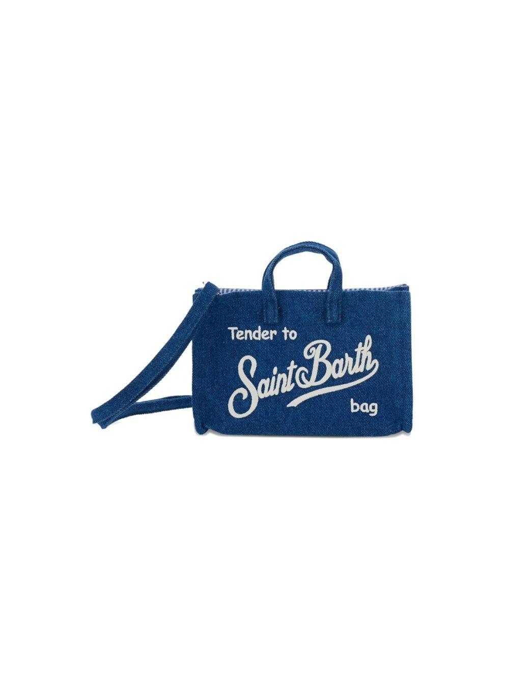 Phone Bag MC2 Saint Barth denim con logo stampato PHONE009 00436L MC2 ST. BARTH KIDS