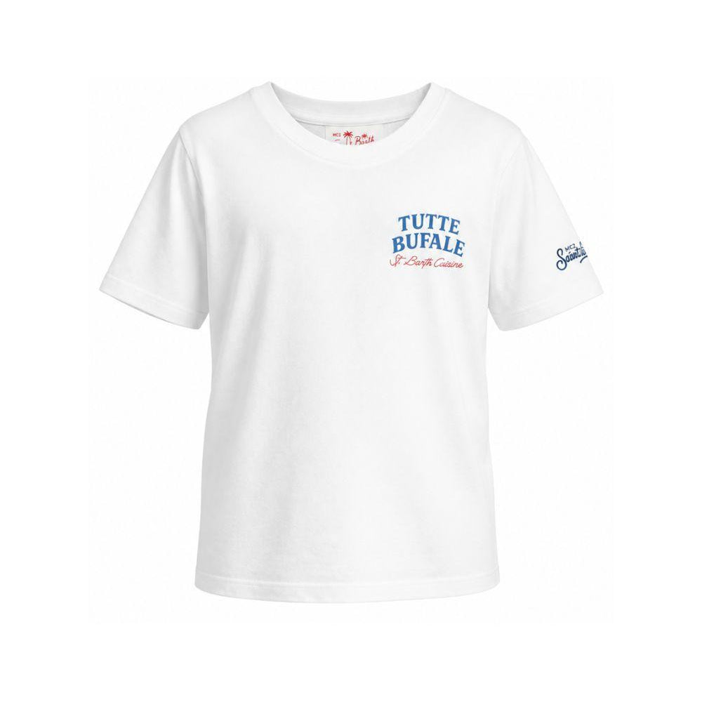 T-shirt per bambino MC2 Saint Barth Kids bianca con stampa Portland PRL0001 01227L MC2 ST. BARTH KIDS