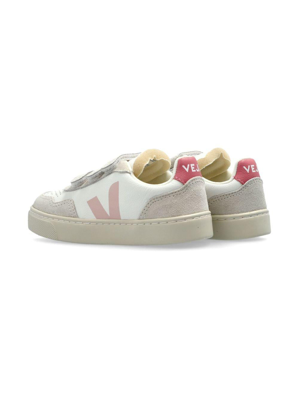 Sneakers per bambini Veja Kids bianche con dettagli a contrasto SX2020636 V-90 EXTRA WHITE PETALE VEJA KIDS