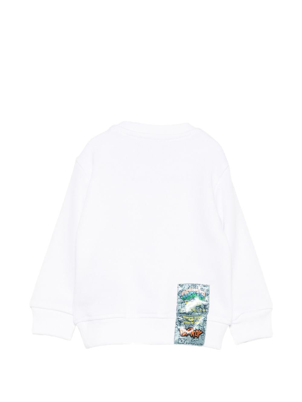 Felpa per neonato John Richmond Junior bianca con logo sul davanti RIP26102FE WHITE JOHN RICHMOND KIDS