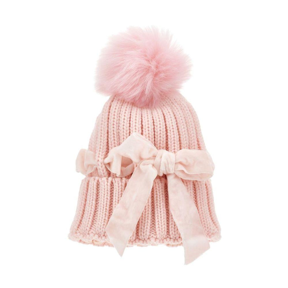 Cappello per bambina Monnalisa Kids rosa con pompom 17H005 8064 0091 MONNALISA KIDS