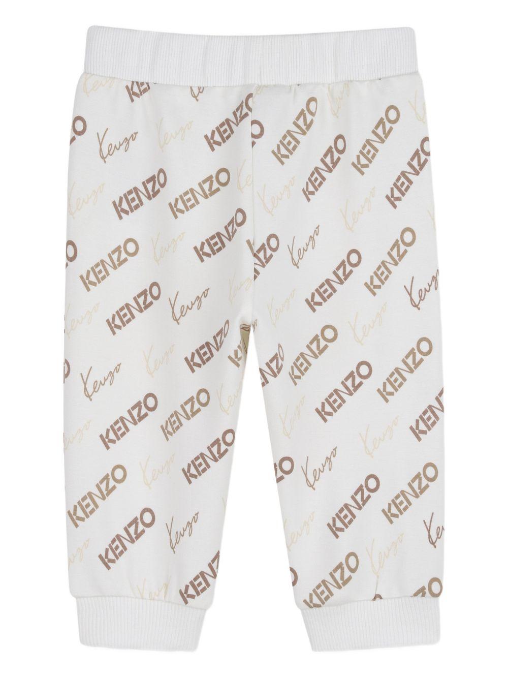 Tuta sportiva per neonato Kenzo Kids bianca con stampa K61705 117 KENZO KIDS