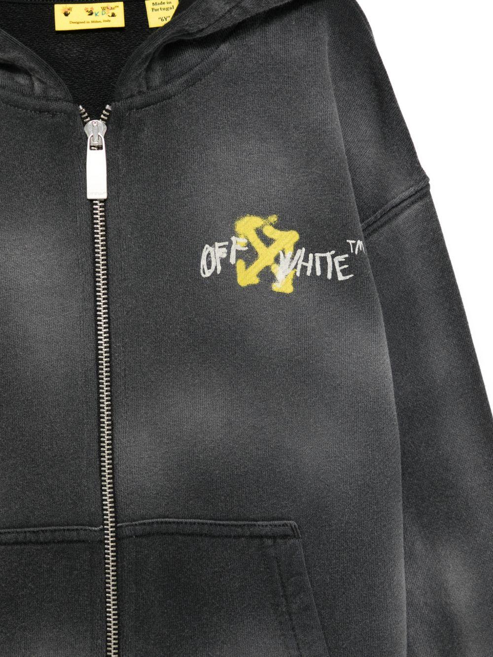 Felpa con zip per bambino Off-White Kids grigia 44BBE001S26F004 010 OFF WHITE KIDS